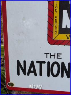 Vintage En-ar-co National Motor Oil 16x 12 Porcelain Sign Great Condition