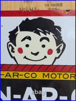 Vintage En-ar-co National Motor Oil 16x 12 Porcelain Sign Great Condition