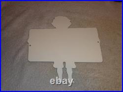 Vintage En-ar-co White Rose Motor Oil Canada Enarco Boy? Metal Gasoline Sign