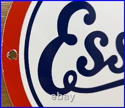 Vintage Esso Gasoline Porcelain Sign Gas Station Pump Plate Motor Oil Service Vintage Esso Gasoline Porcelain Sign Gas Station Pump Plate Motor Oil Service