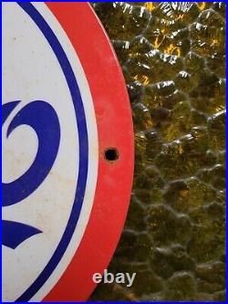 Vintage Esso Porcelain Sign Car Motor Oil Gas Station Service Pump Plate Lube