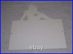 Vintage Evinrude Outboard Boat Motor Woman? 12 Metal Marine Gasoline Oil Sign Vintage Evinrude Outboard Boat Motor Woman? 12 Metal Marine Gasoline Oil Sign