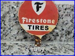 Vintage Firestone Porcelain Sign Lubester Gas Station Motor Oil Service Garage