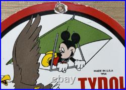 Vintage Flying A Gasoline Porcelain Sign Motor Oil Gas Station Pump Plate