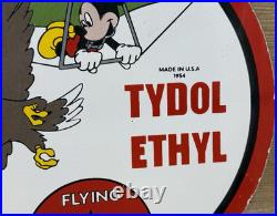 Vintage Flying A Gasoline Porcelain Sign Motor Oil Gas Station Pump Plate