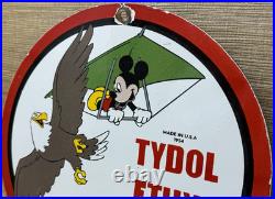 Vintage Flying A Gasoline Porcelain Sign Motor Oil Gas Station Pump Plate