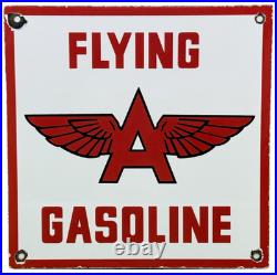Vintage Flying A Gasoline Porcelain Sign Motor Oil Gas Station Pump Plate Servie Vintage Flying A Gasoline Porcelain Sign Motor Oil Gas Station Pump Plate Servie