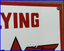 Vintage Flying A Gasoline Porcelain Sign Motor Oil Gas Station Pump Plate Servie