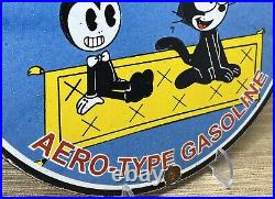 Vintage Flying A Gasoline Porcelain Sign Motor Oil Gas Station Pump Plate Servie