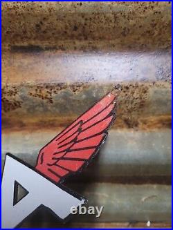 Vintage Flying A Porcelain Sign Motor Oil Gas Station Service Garage Die-cut