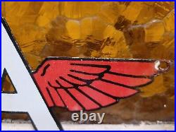 Vintage Flying A Porcelain Sign Motor Oil Gas Station Service Garage Die-cut