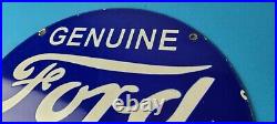 Vintage Ford Battery Sign Gas Motor Oil Pump Automotive Service Porcelain Sign