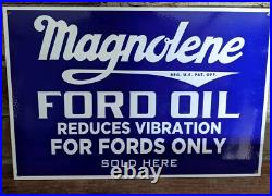Vintage Ford Motor Oil Sold Here Porcelain Sign