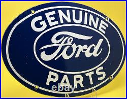 Vintage Ford Motors Porcelain Sign Gas Station Pump Plate Dealership Chevrolet