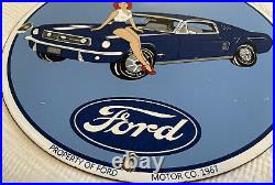 Vintage Ford Motors Porcelain Sign, Gas Station, Pump Plate, Dealership, Oil