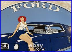 Vintage Ford Motors Porcelain Sign, Gas Station, Pump Plate, Dealership, Oil