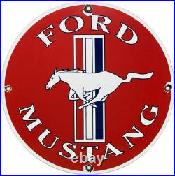 Vintage Ford Mustang Porcelain Sign Gas Automobile Service Motor Co Tucks Dealer Vintage Ford Mustang Porcelain Sign Gas Automobile Service Motor Co Tucks Dealer