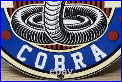 Vintage Ford Shelby Cobra Porcelain Dealership Sign Gas Station Pump Plate Oil Vintage Ford Shelby Cobra Porcelain Dealership Sign Gas Station Pump Plate Oil