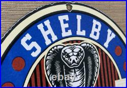 Vintage Ford Shelby Cobra Porcelain Dealership Sign Gas Station Pump Plate Oil Vintage Ford Shelby Cobra Porcelain Dealership Sign Gas Station Pump Plate Oil