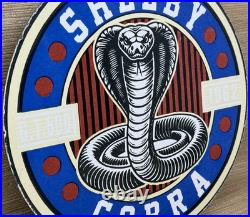 Vintage Ford Shelby Cobra Porcelain Dealership Sign Gas Station Pump Plate Oil Vintage Ford Shelby Cobra Porcelain Dealership Sign Gas Station Pump Plate Oil