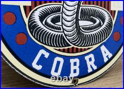 Vintage Ford Shelby Cobra Porcelain Dealership Sign Gas Station Pump Plate Oil Vintage Ford Shelby Cobra Porcelain Dealership Sign Gas Station Pump Plate Oil