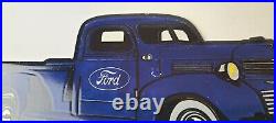 Vintage Ford Trucks Sign Gas Motor Oil Pump Automotive Service Porcelain Sign