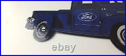 Vintage Ford Trucks Sign Gas Motor Oil Pump Automotive Service Porcelain Sign