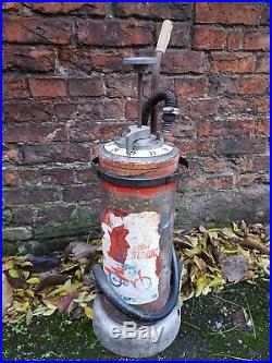 Vintage Garage Petrol station Esso two stroke motor oil dispenser pump sign can