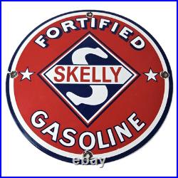 Vintage Gasoline Sign Skelly Gas Motor Oil Service Station Pump Porcelain Sign