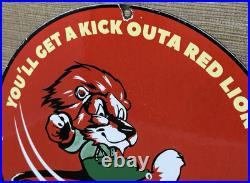 Vintage Gilmore Gasoline Porcelain Sign Gas Station Pump Plate Motor Oil Can