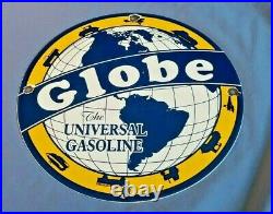 Vintage Globe Gasoline Porcelain Gas Motor Oil Service Station Pump Sign