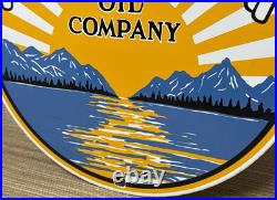 Vintage Golden West Motor Oil Porcelain Sign Dealership Gas Station Pump Plate