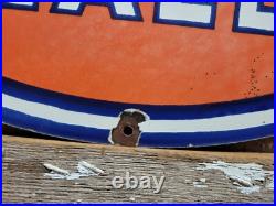 Vintage Gulf Porcelain Sign 30 Gas Pump Station Motor Oil Fuel Dealer Service
