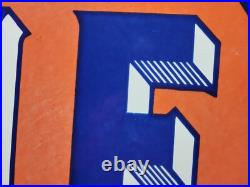 Vintage Gulf Porcelain Sign 30 Gas Pump Station Motor Oil Fuel Dealer Service
