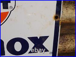 Vintage Gulf Porcelain Sign No Nox Motor Oil Gas Station Lube Car Engine Service