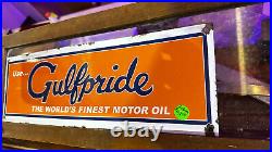 Vintage Gulfpride Motor Oil porcelain gas oil sign