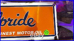 Vintage Gulfpride Motor Oil porcelain gas oil sign