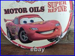 Vintage Guyler Motor Oil Porcelain Gas Station Pump Sign 12