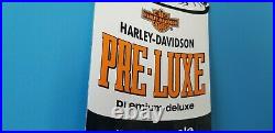 Vintage Harley Davidson Porcelain Gas Motorcycles Service Motor Oil Quart Sign
