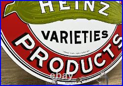 Vintage Heinz 57 Porcelain Sign Gas Station Pump Motor Oil Ketchup Mustard Mayo