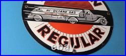 Vintage Hudson Motor Oil Gas Pump Plate Service Station Hi-octane Tanker Sign Vintage Hudson Motor Oil Gas Pump Plate Service Station Hi-octane Tanker Sign