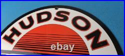 Vintage Hudson Motor Oil Gas Pump Plate Service Station Hi-octane Tanker Sign Vintage Hudson Motor Oil Gas Pump Plate Service Station Hi-octane Tanker Sign