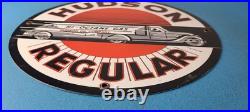 Vintage Hudson Motor Oil Gas Pump Plate Service Station Hi-octane Tanker Sign Vintage Hudson Motor Oil Gas Pump Plate Service Station Hi-octane Tanker Sign