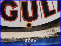 Vintage Hudson Porcelain Motor Oil Regular Hi-octane Gas Pump Plate Sign 12