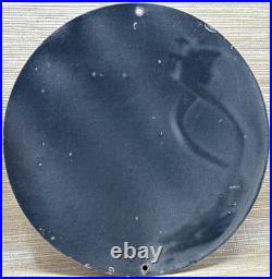 Vintage Husky Gasoline Porcelain Sign K-9 Gas Station Pump Plate Motor Oil Dog