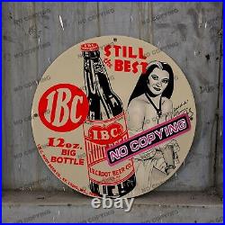 Vintage Ibc Still Best Porcelain Gas Motor Oil Service Station Pump Drink Sign