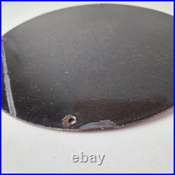 Vintage Idaho Gasoline Sign Indian Chief Gas Motor Oil Pump Porcelain Sign