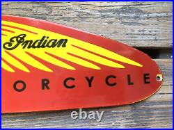 Vintage Indian Motorcycle Motor Oil Sales & Service Gasoline Gas Porcelain Sign Vintage Indian Motorcycle Motor Oil Sales & Service Gasoline Gas Porcelain Sign