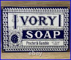 Vintage Ivory Soap Porcelain Sign Gas Station Grocery Store Hardware Motor Oil