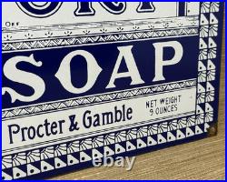 Vintage Ivory Soap Porcelain Sign Gas Station Grocery Store Hardware Motor Oil